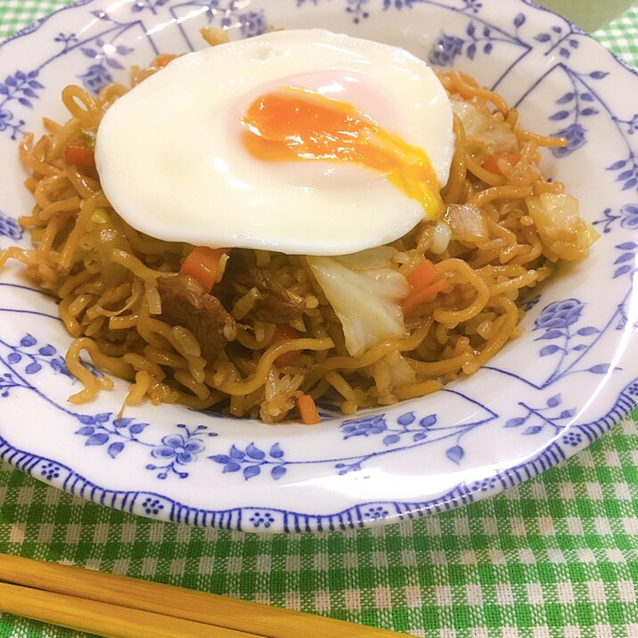 神戸発祥☆牛肉と舞茸のそば飯